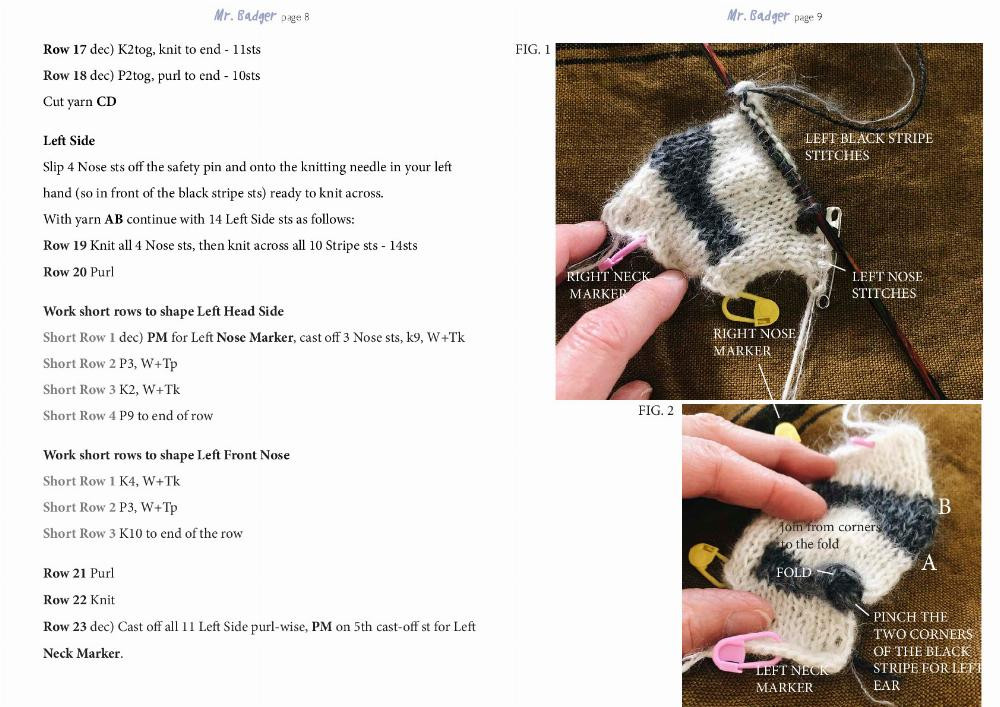 Mr. Badger crochet pattern