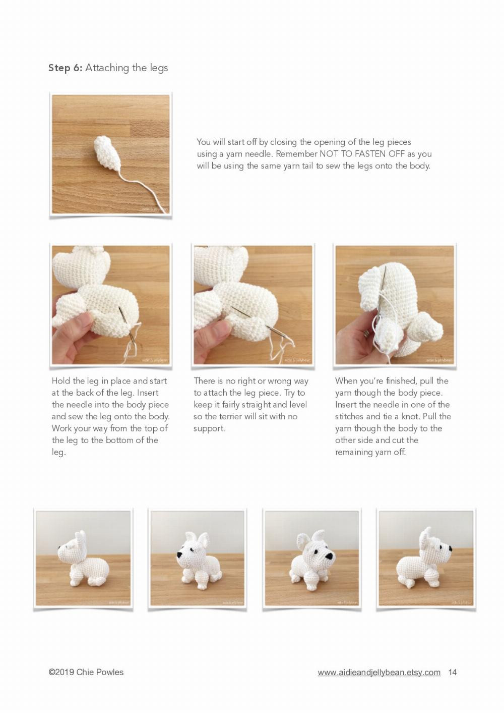 Nessa the West Highland White Terrier Puppy Crochet Pattern