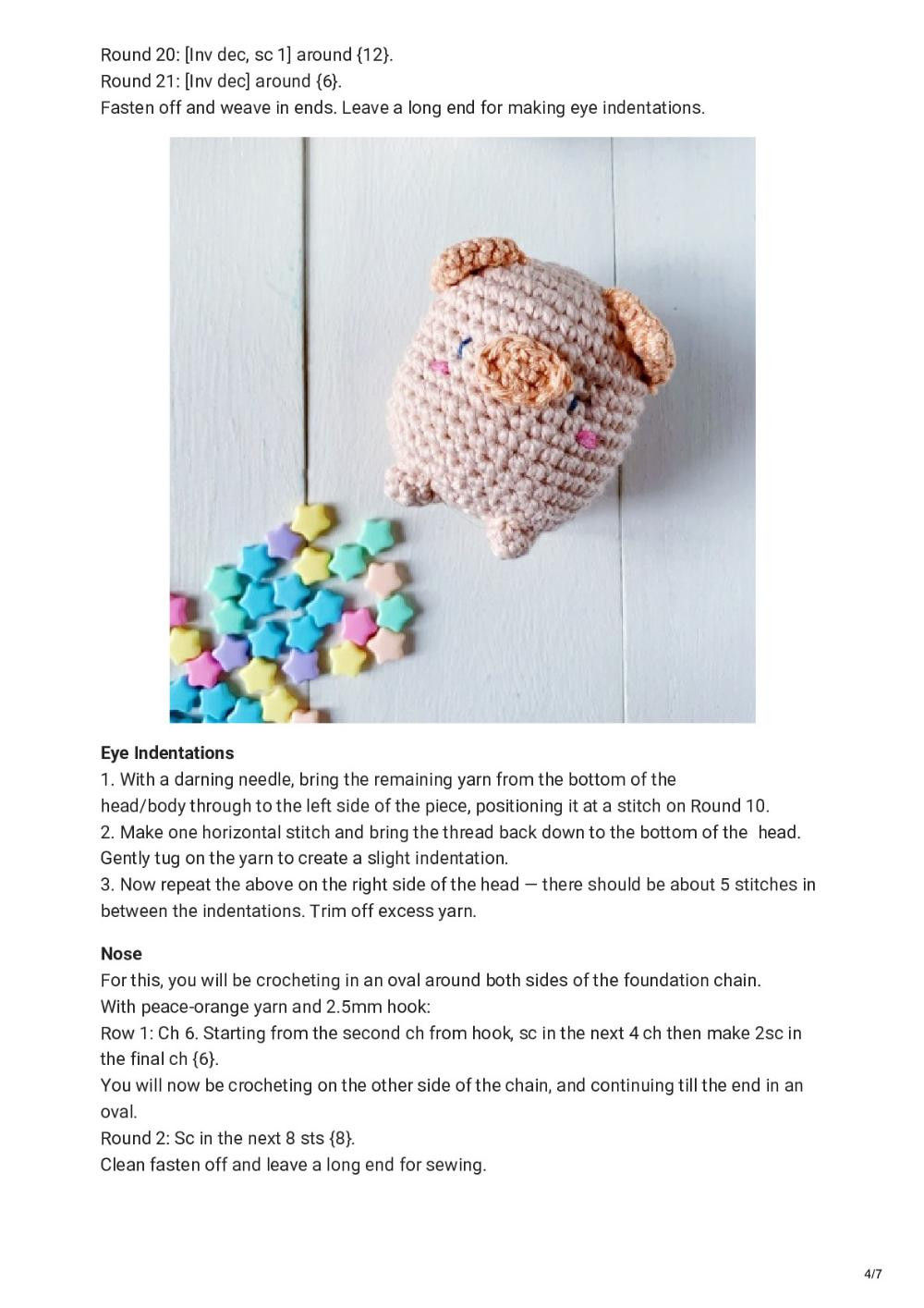 Nobu the pocket piglet free amigurumi pattern