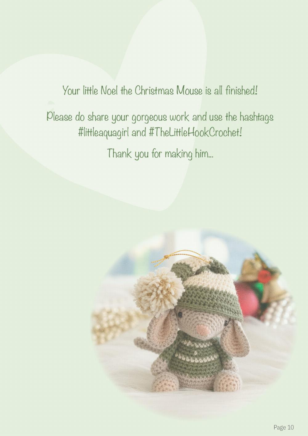 Noel the Christmas Mouse  crochet pattern