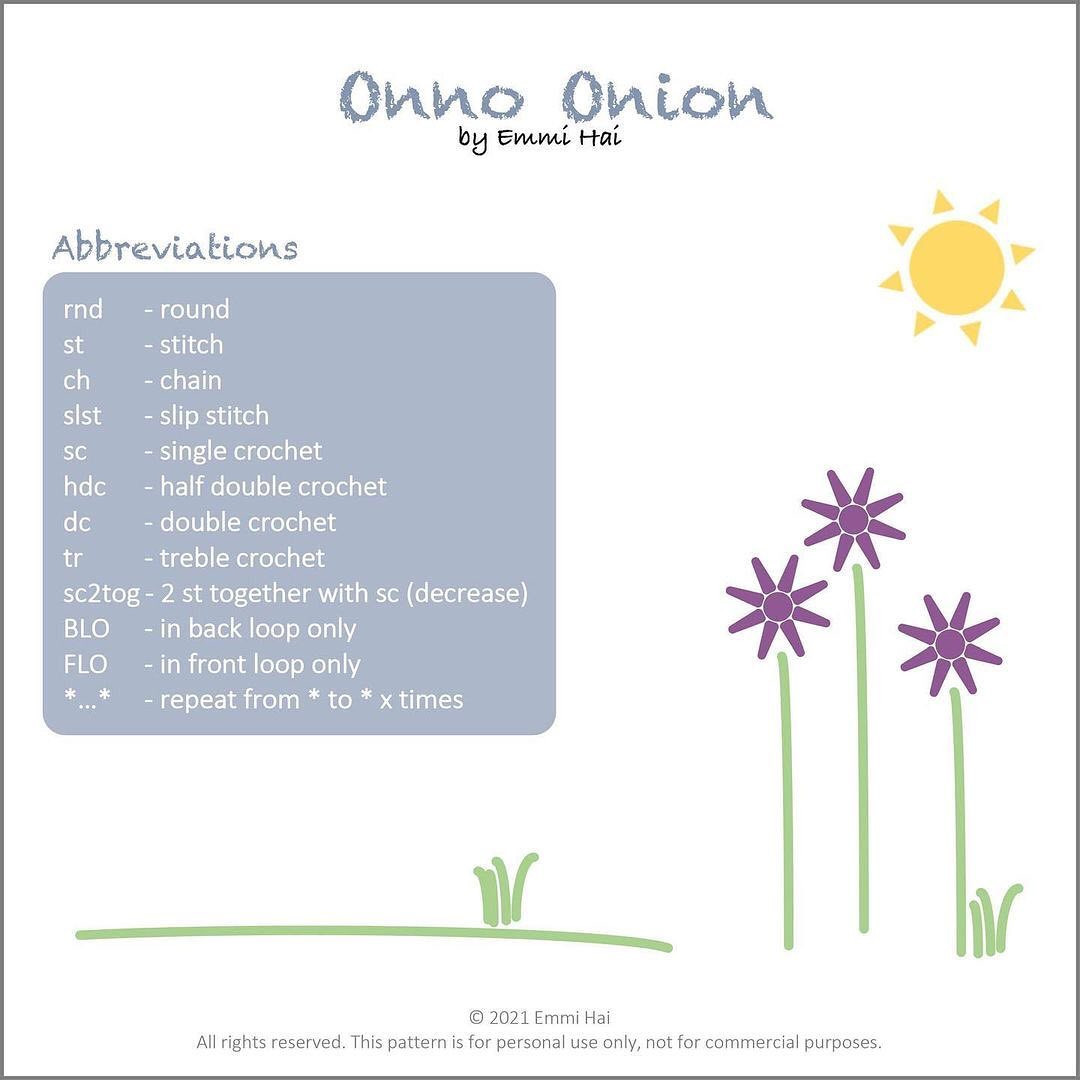 onno onion flowering crochet pattern