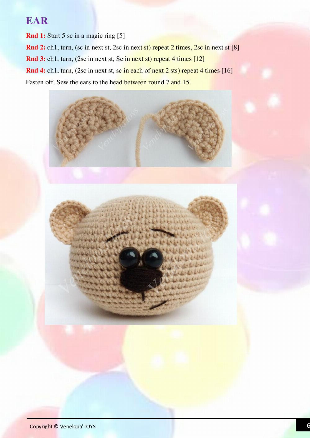 Pattern by Venelopa’TOYS «Bruin Bear»