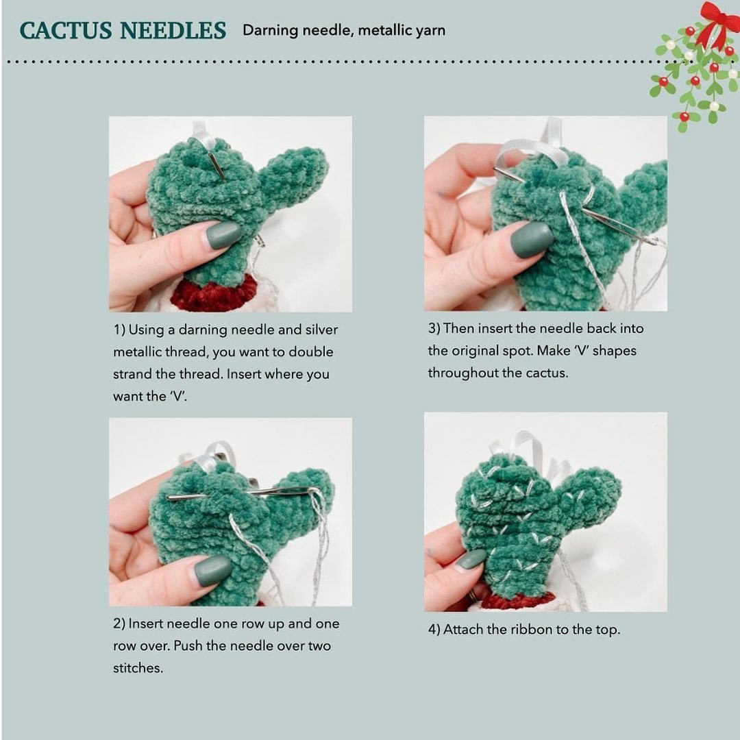 Pattern: Christmas Cactus Ornament