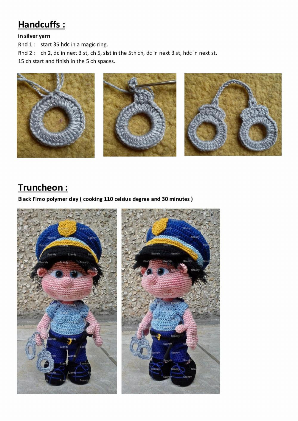 Police Elf Boy crochet pattern
