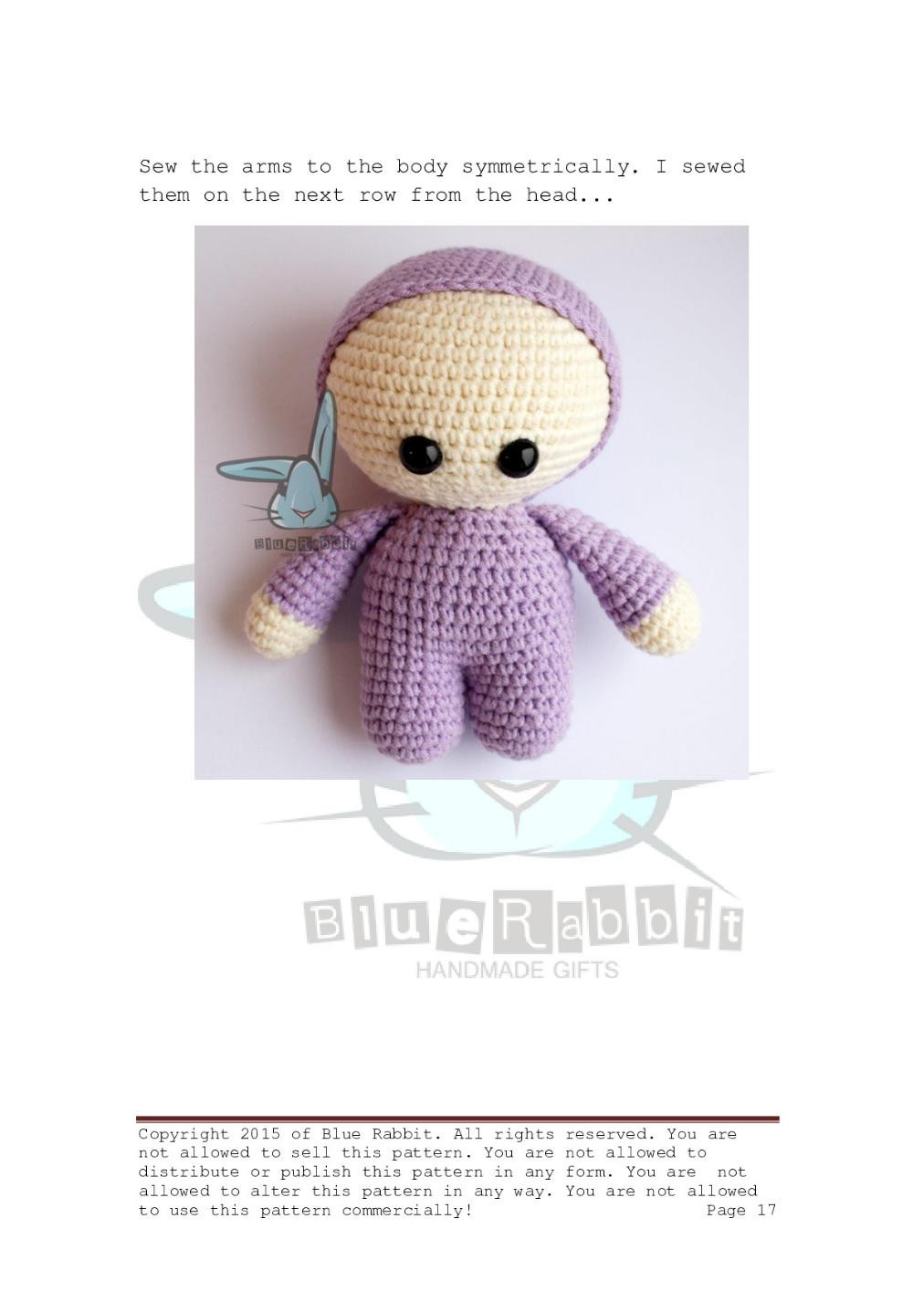 purple Rabbit doll crochet pattern