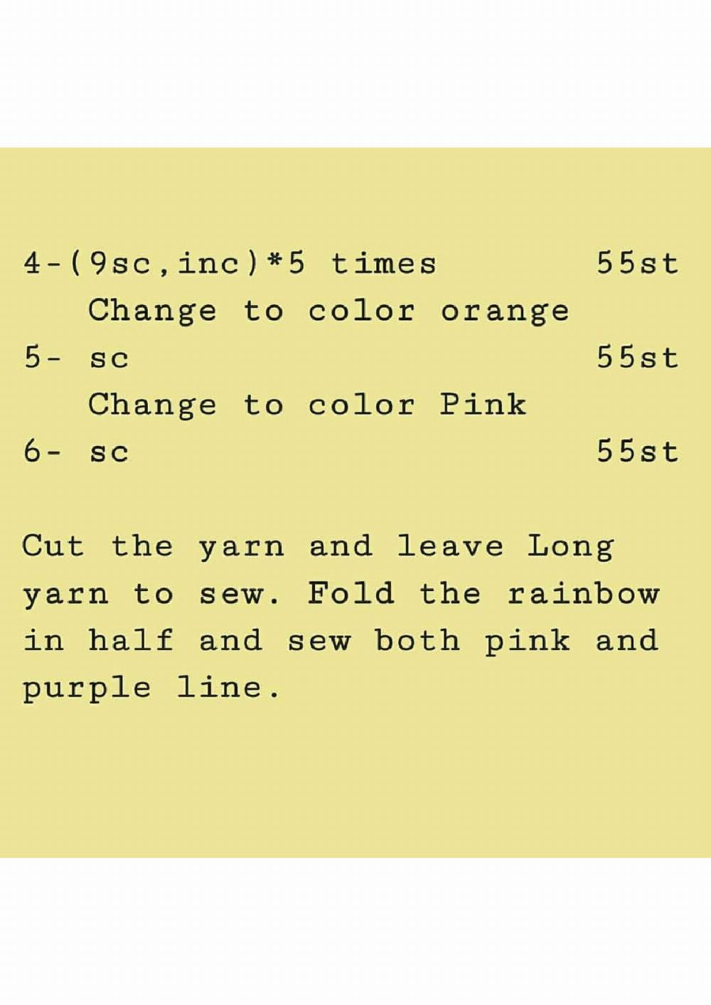 rainbow and cloud crochet pattern