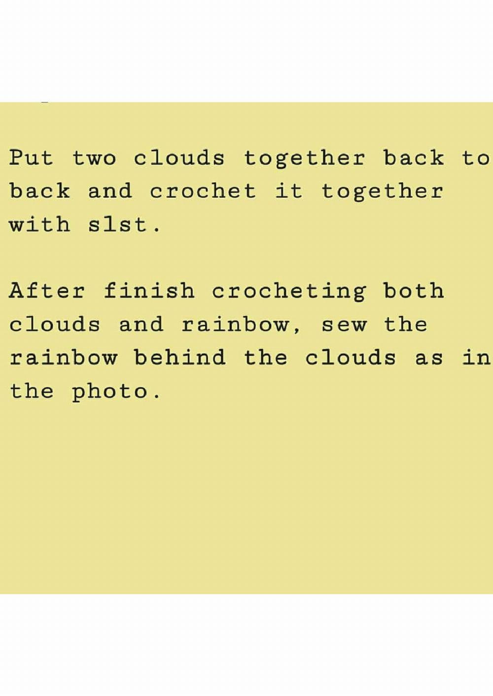rainbow and cloud crochet pattern