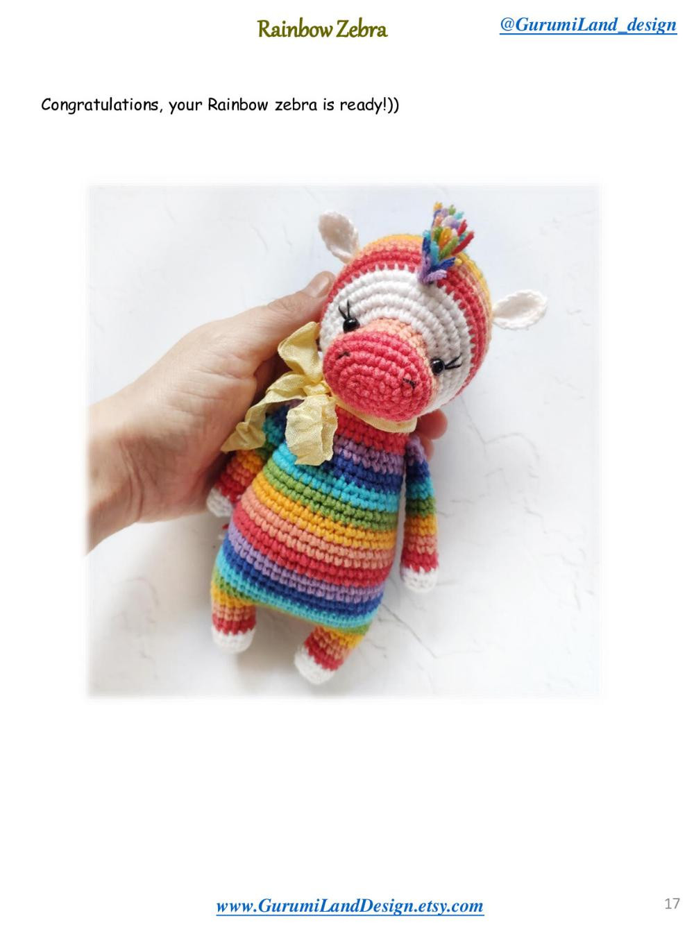 Rainbow Zebra Crochet pattern
