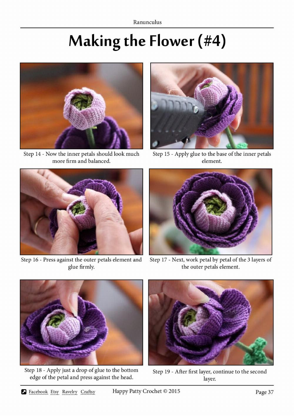 Ranunculus crochet pattern