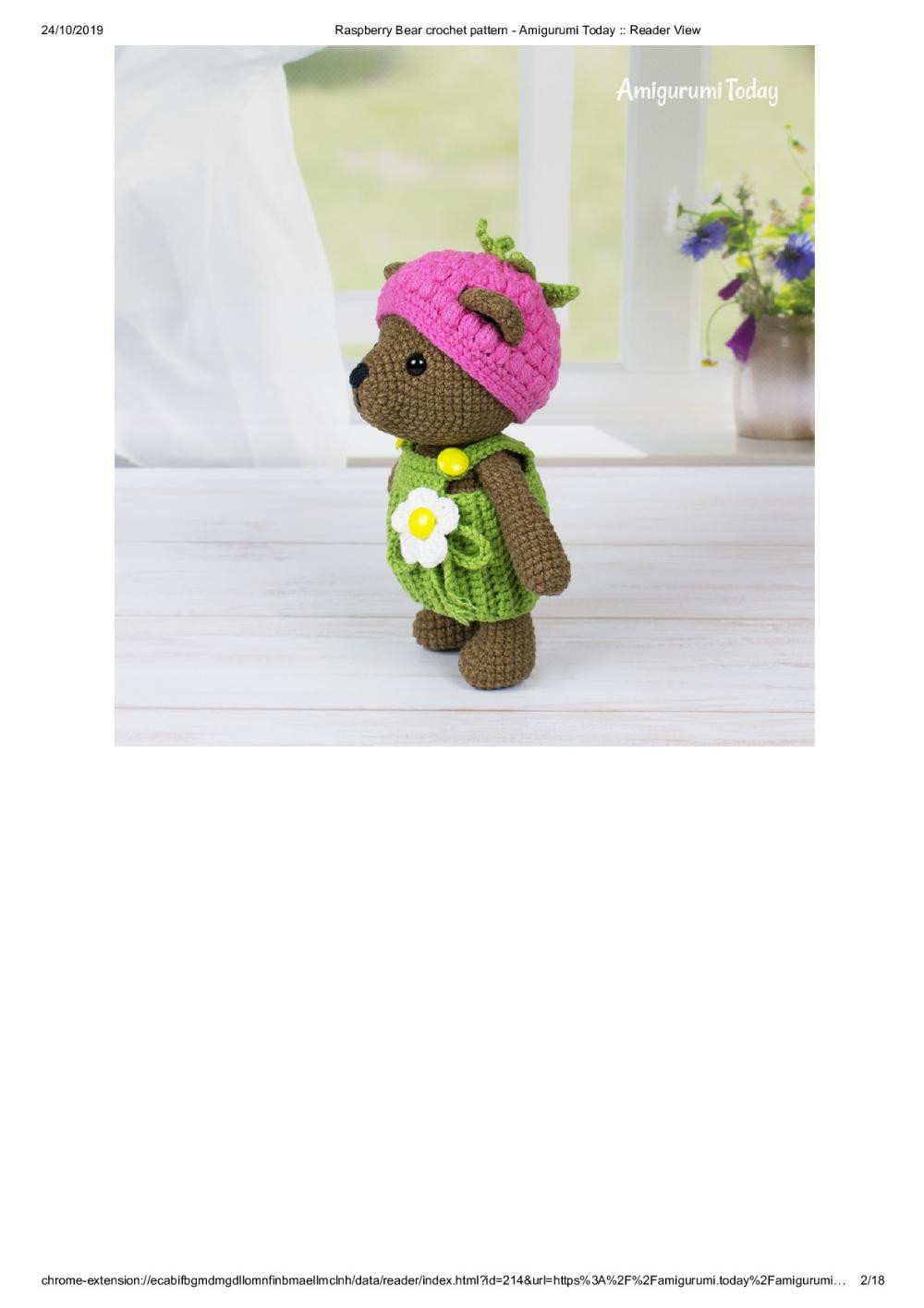 Raspberry Bear crochet pattern