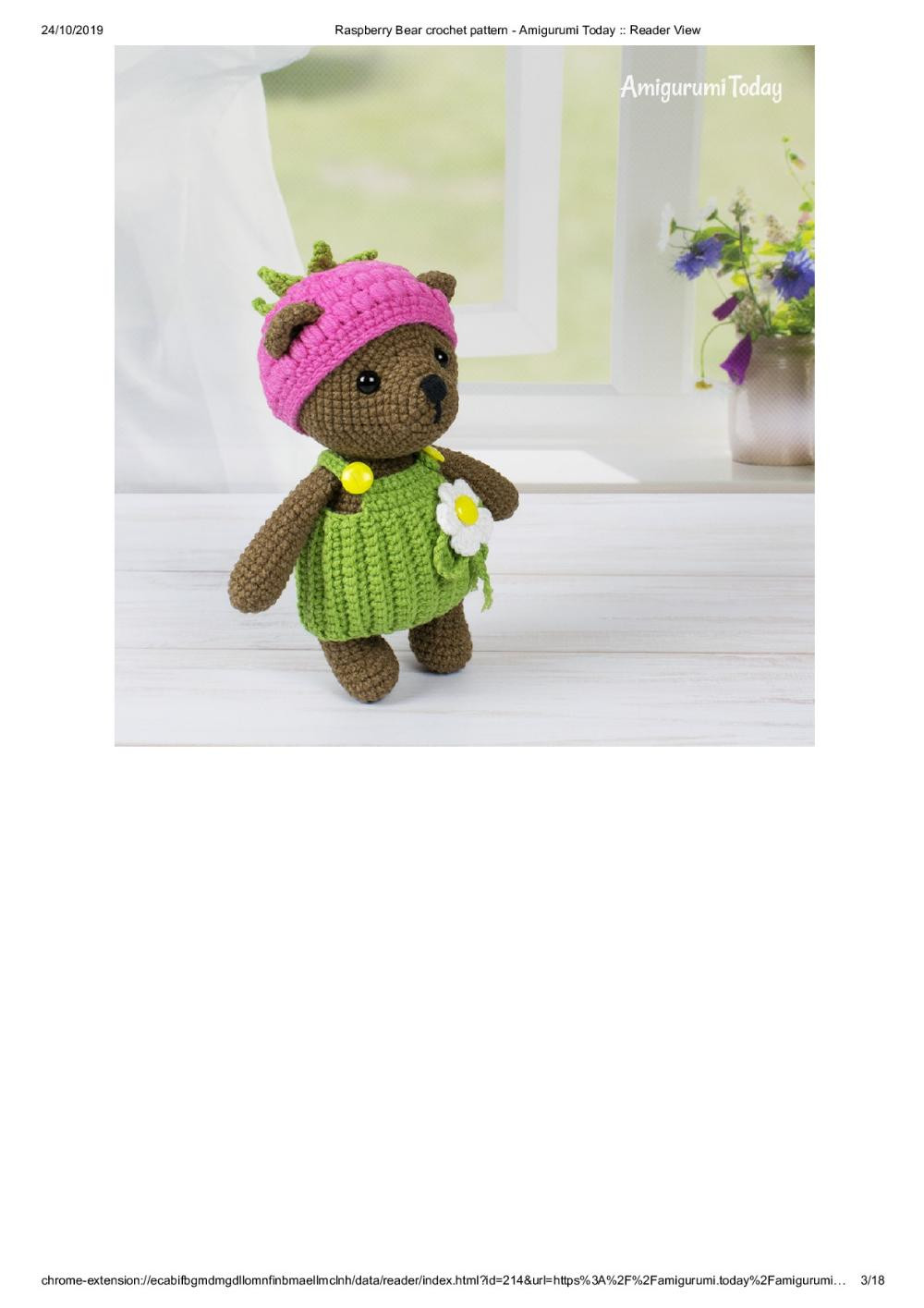 Raspberry Bear crochet pattern