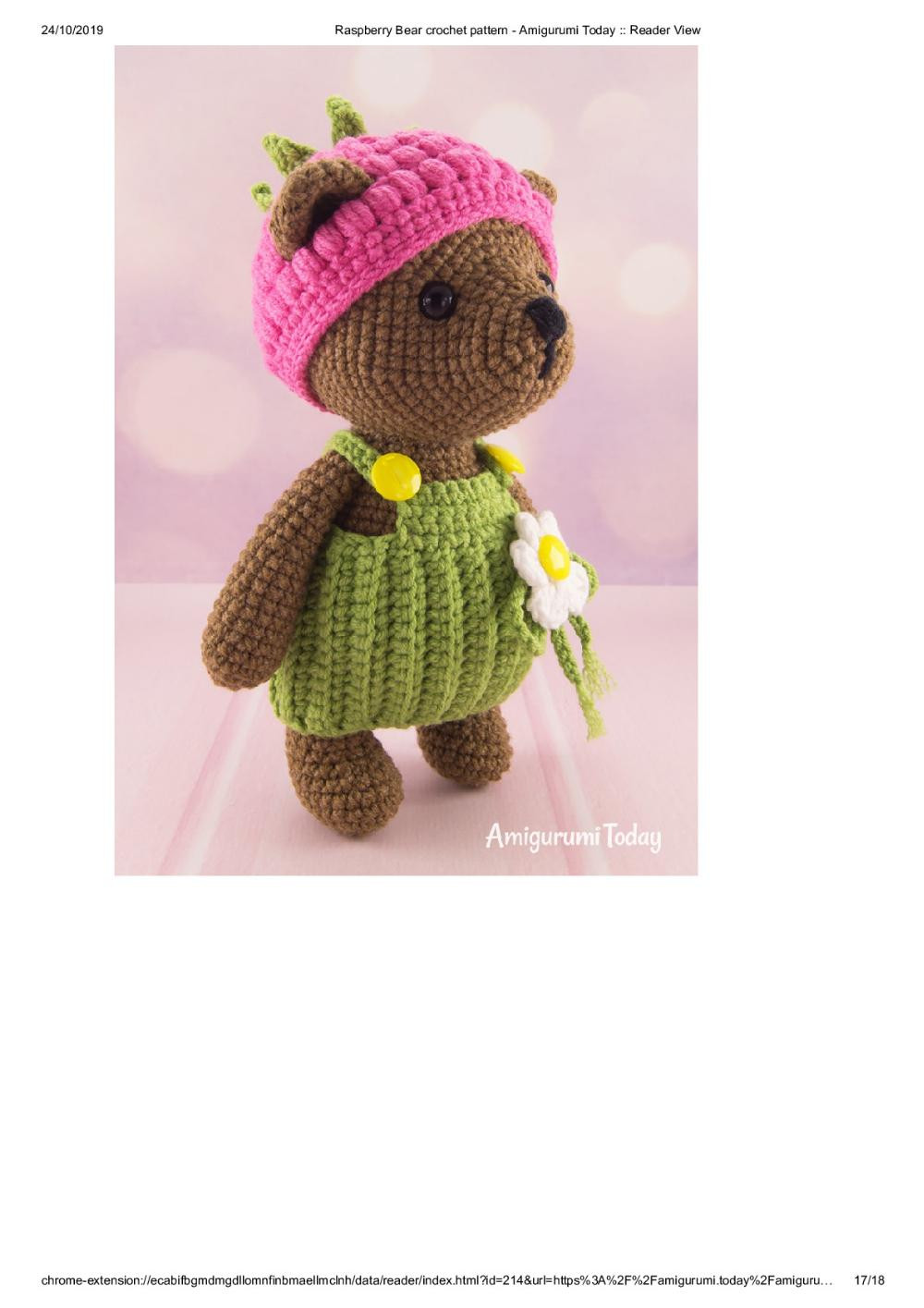 Raspberry Bear crochet pattern