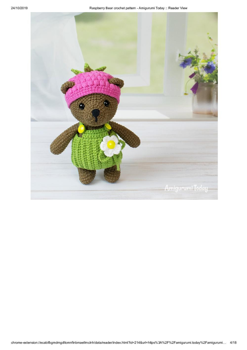 Raspberry Bear crochet pattern