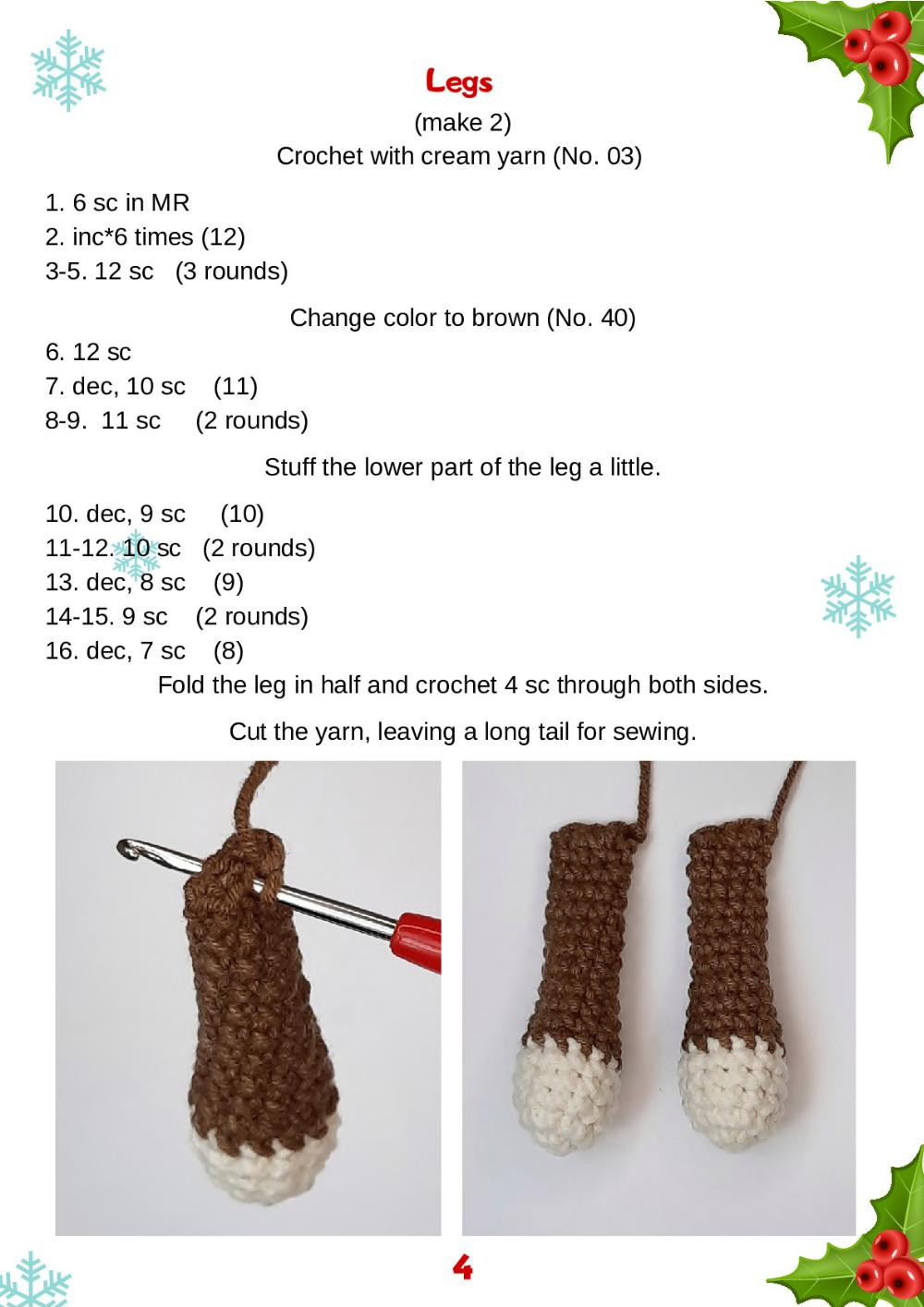 Reindeer Planter Pot crochet pattern