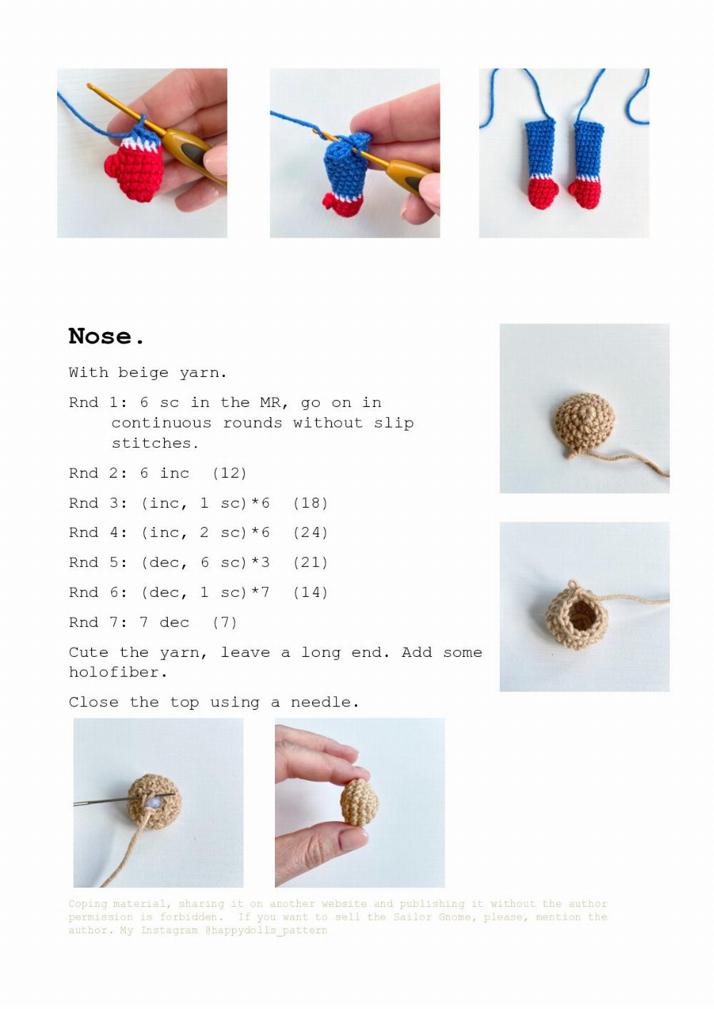 Sailor gnome crochet pattern