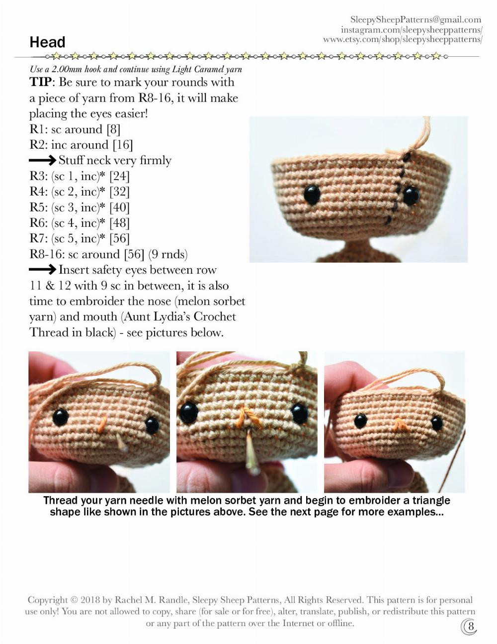 Sara the Scarecrow crochet pattern