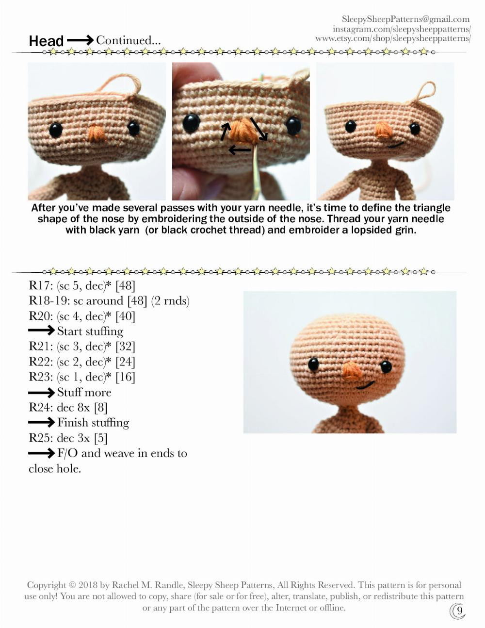 Sara the Scarecrow crochet pattern