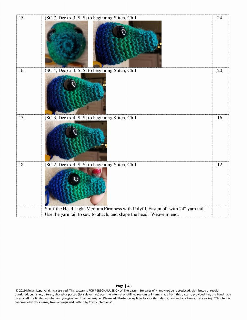 Seahorse crochet pattern