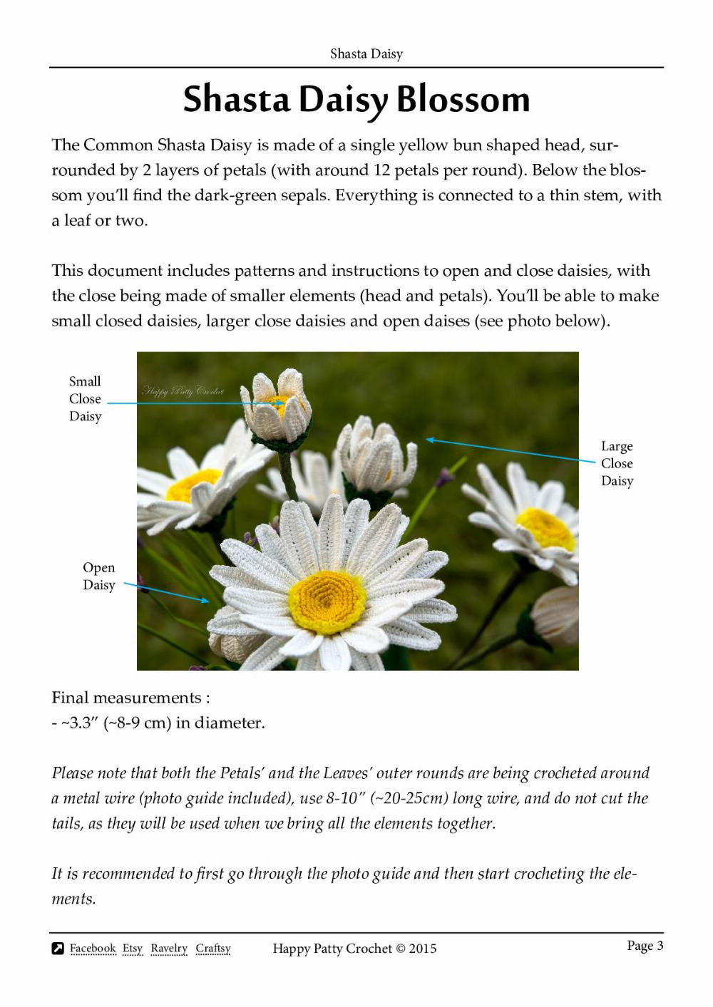 shasta daisy crochet pattern