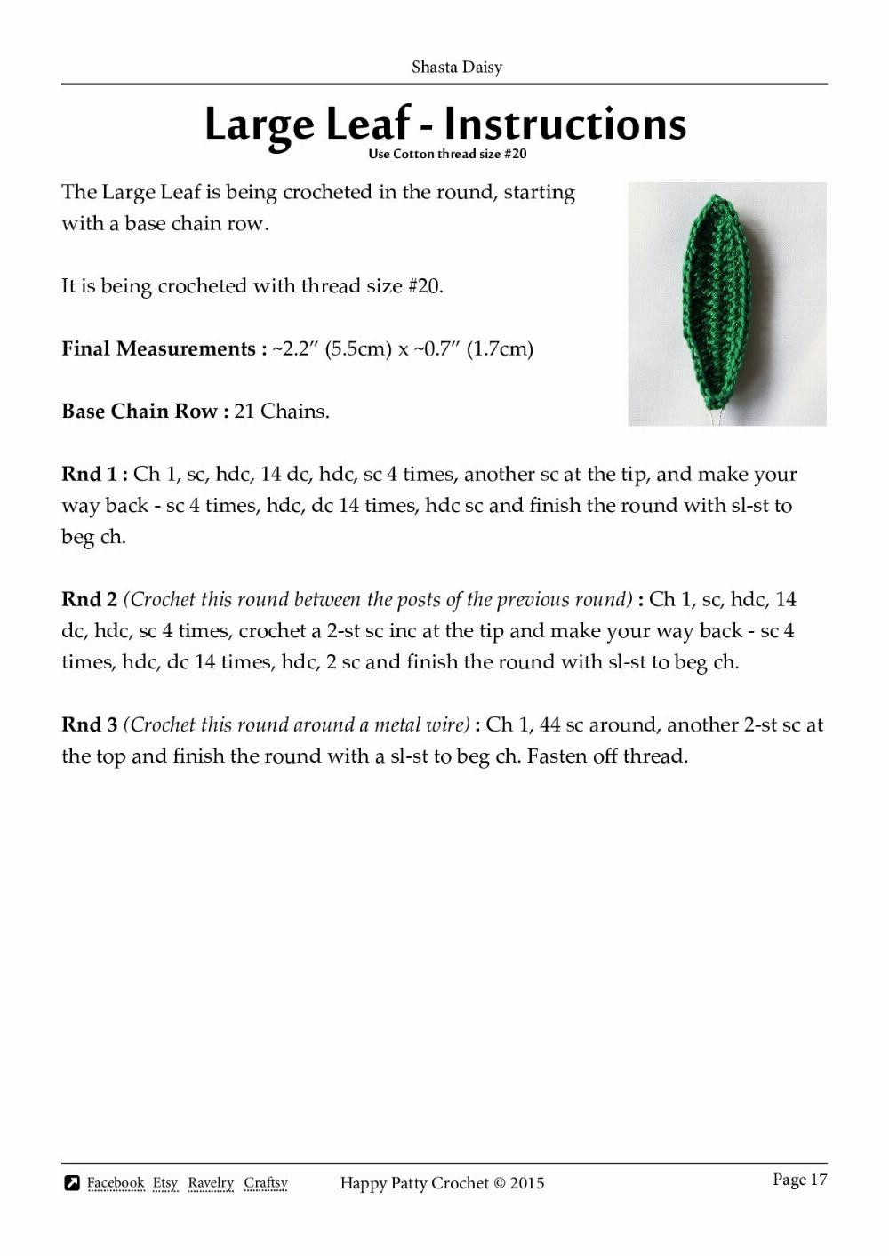 shasta daisy crochet pattern