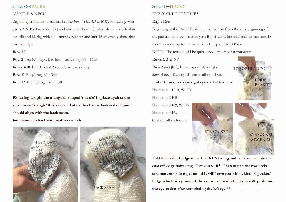 Snowy Owl crochet pattern