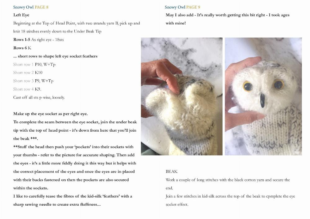 Snowy Owl crochet pattern