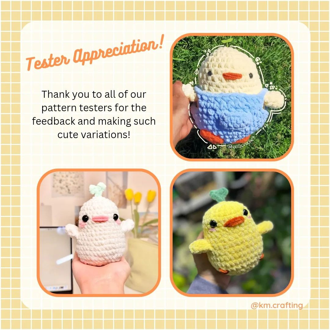 spring chick with sprout free pattern