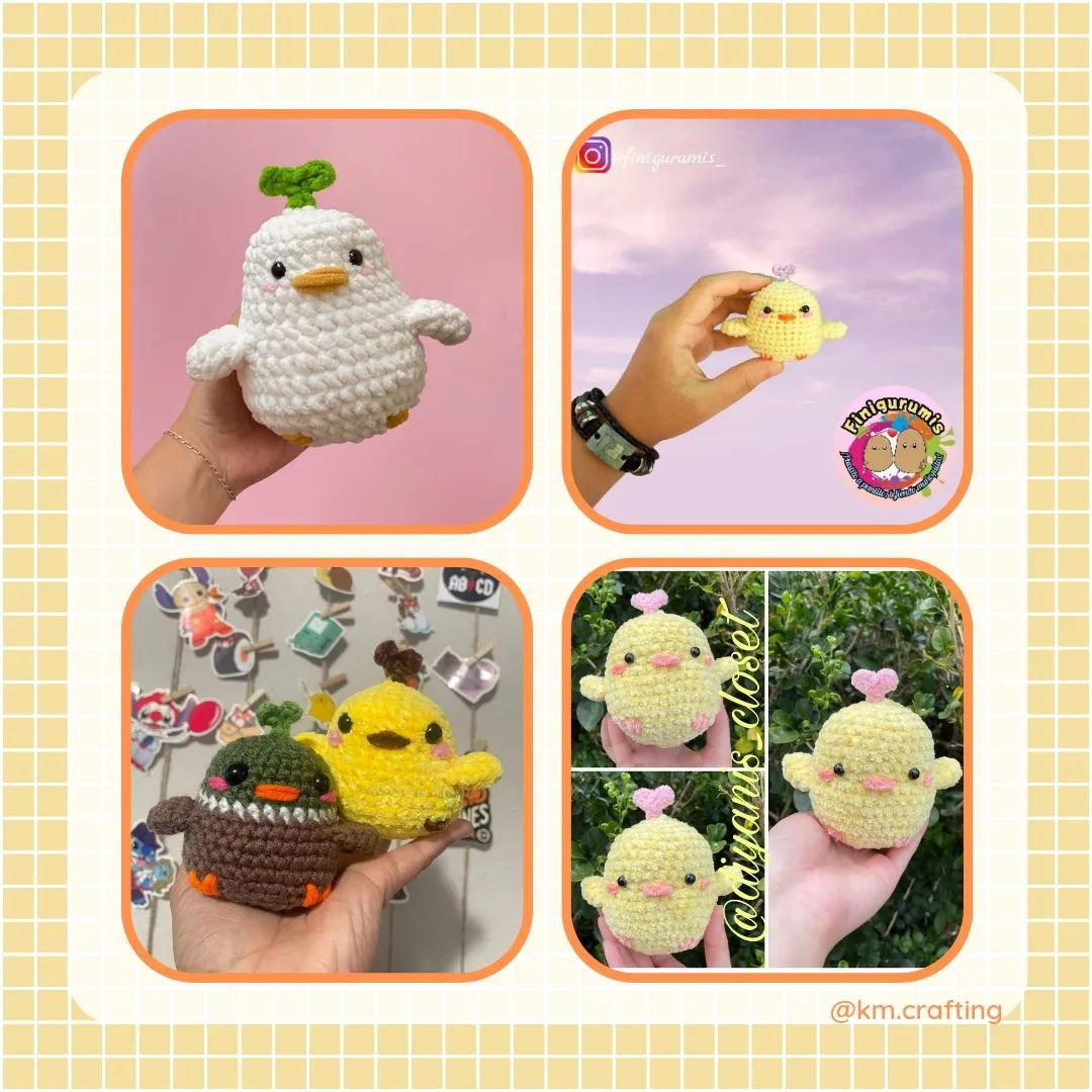 spring chick with sprout free pattern