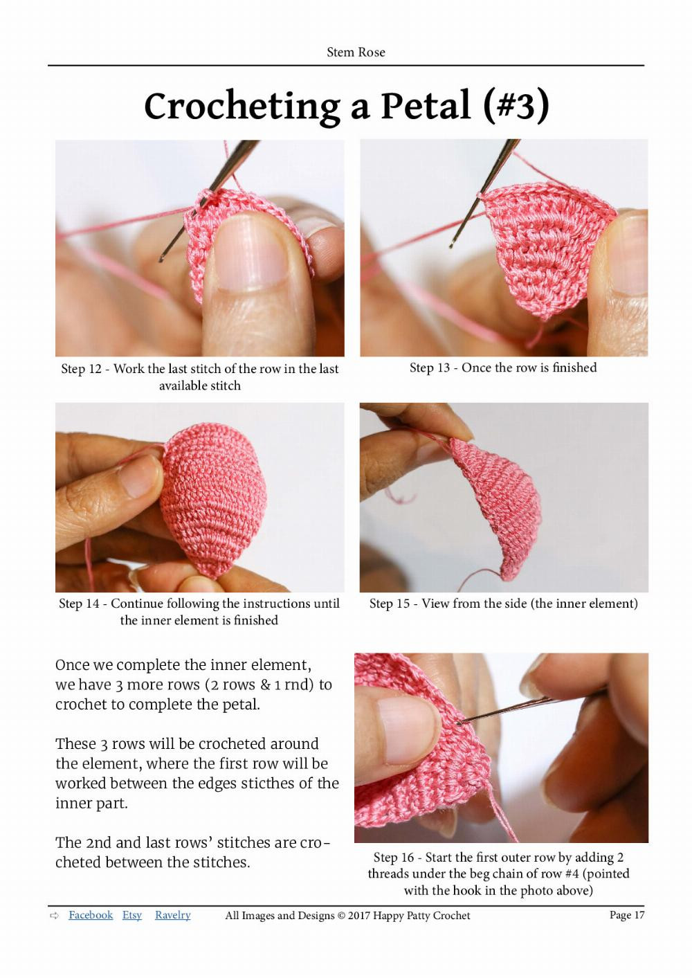 stem rose crochet pattern