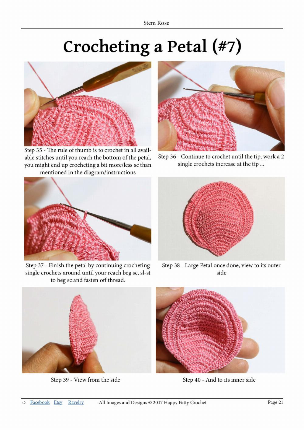 stem rose crochet pattern