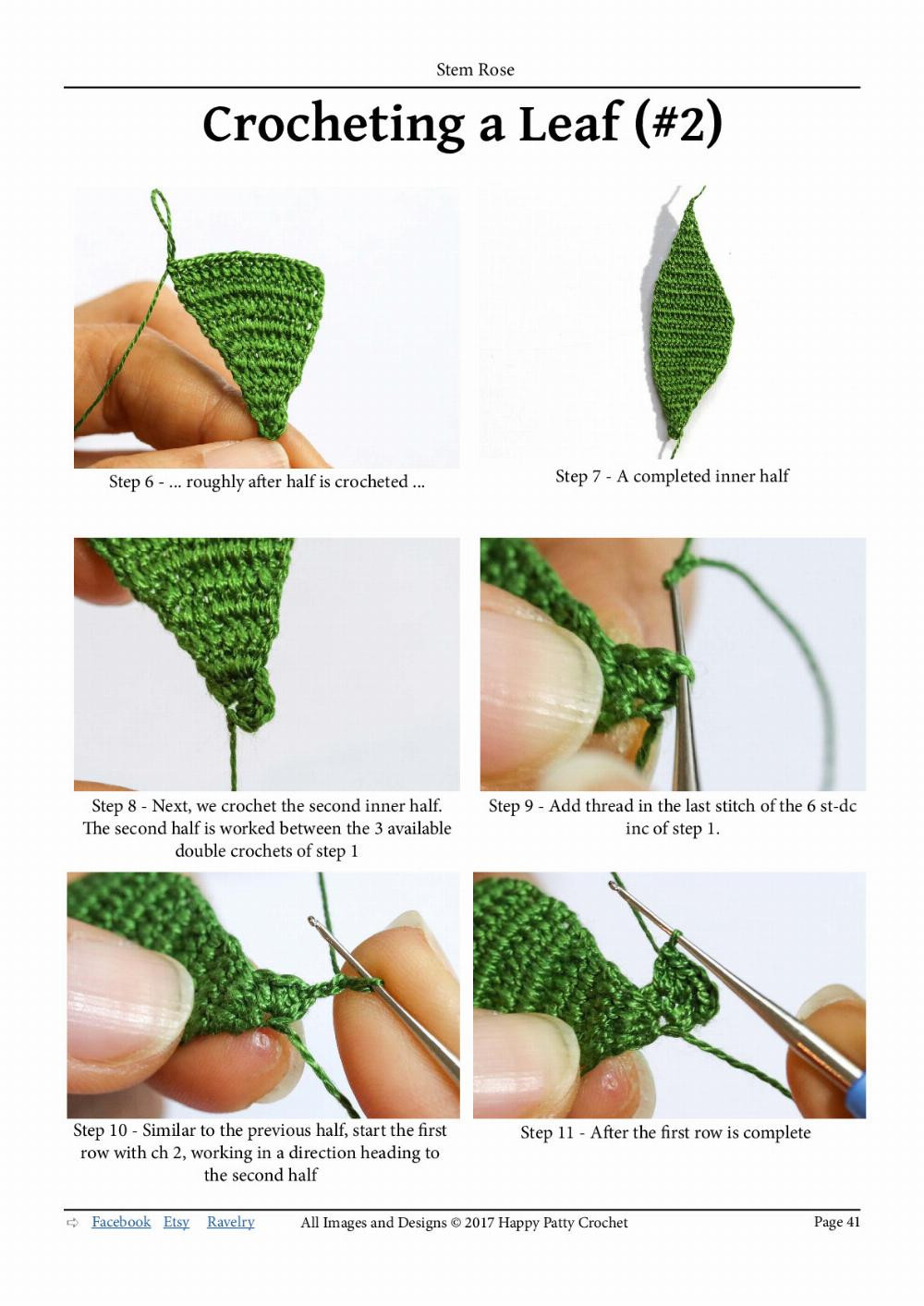 stem rose crochet pattern