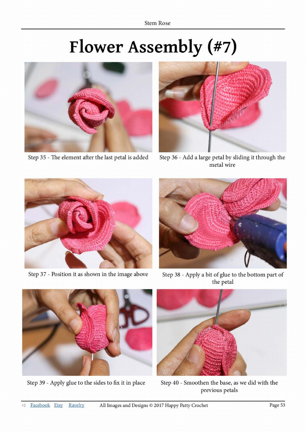 stem rose crochet pattern