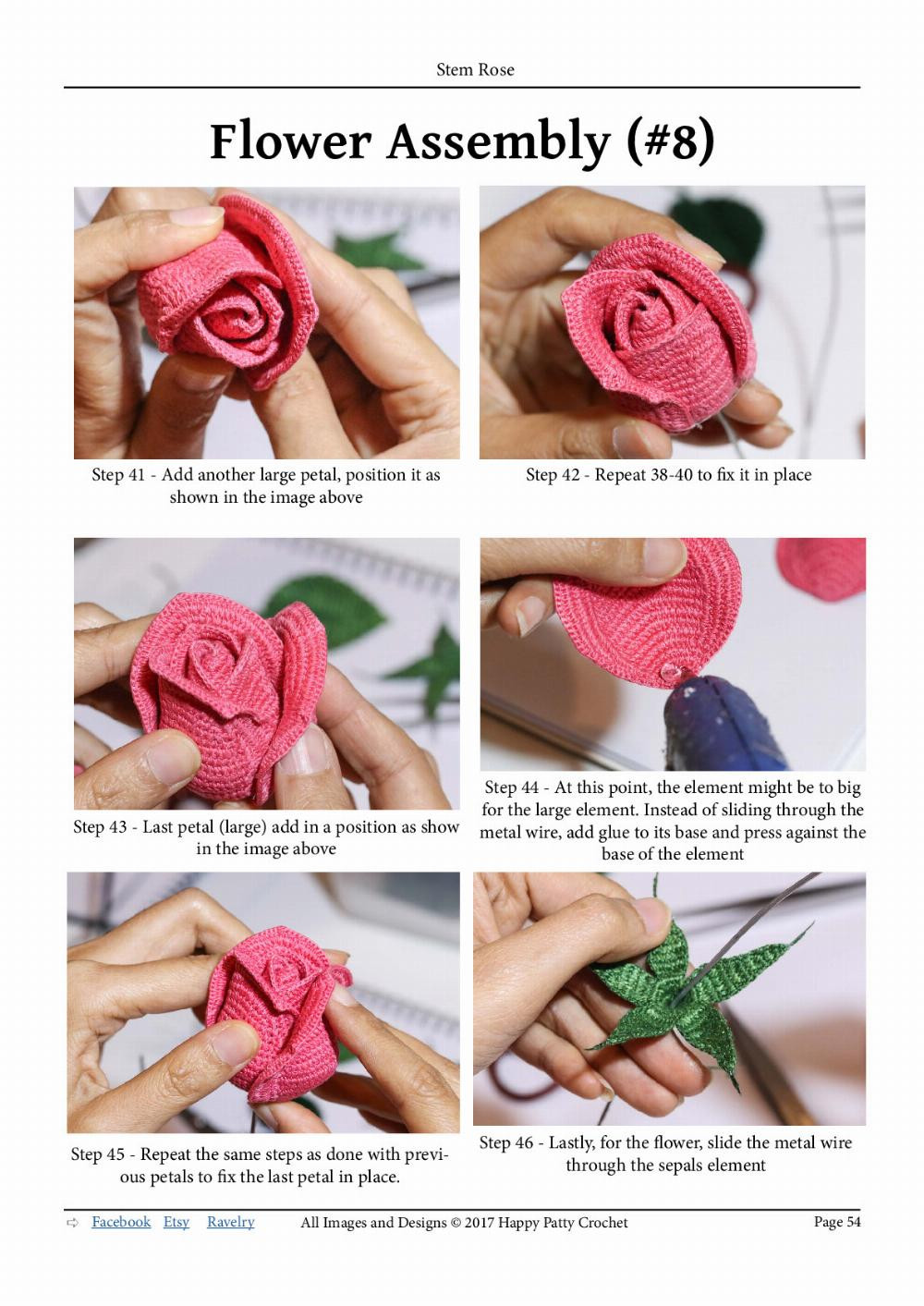 stem rose crochet pattern