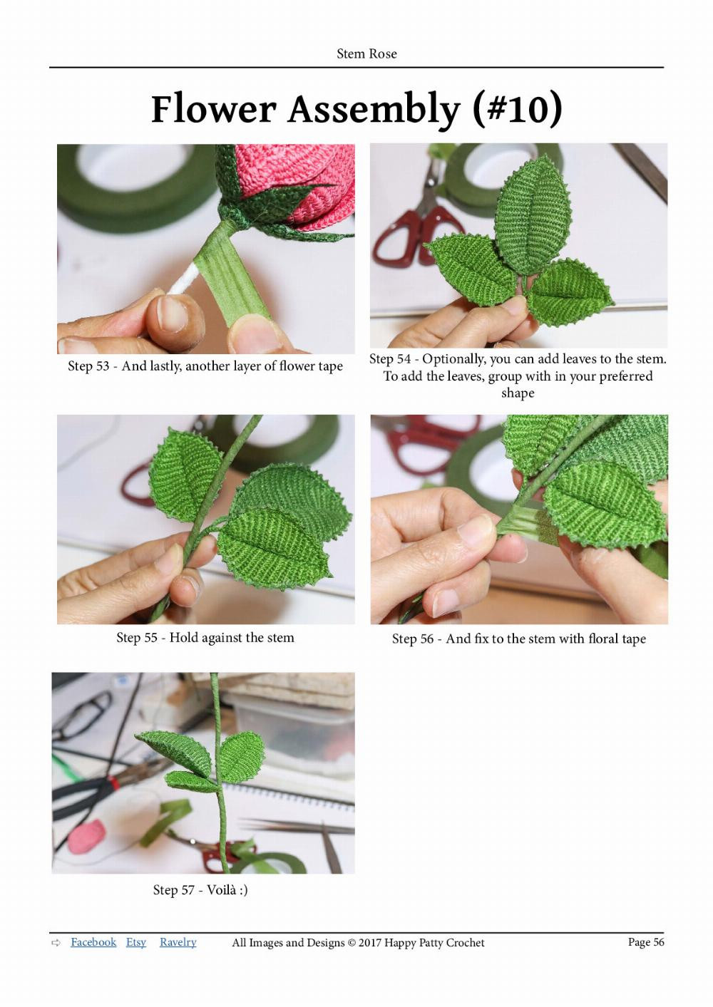 stem rose crochet pattern