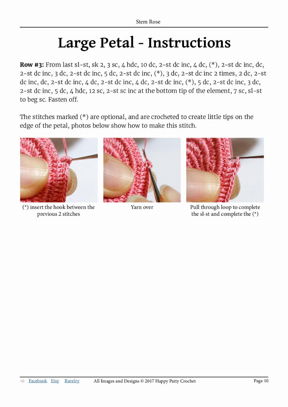 stem rose crochet pattern