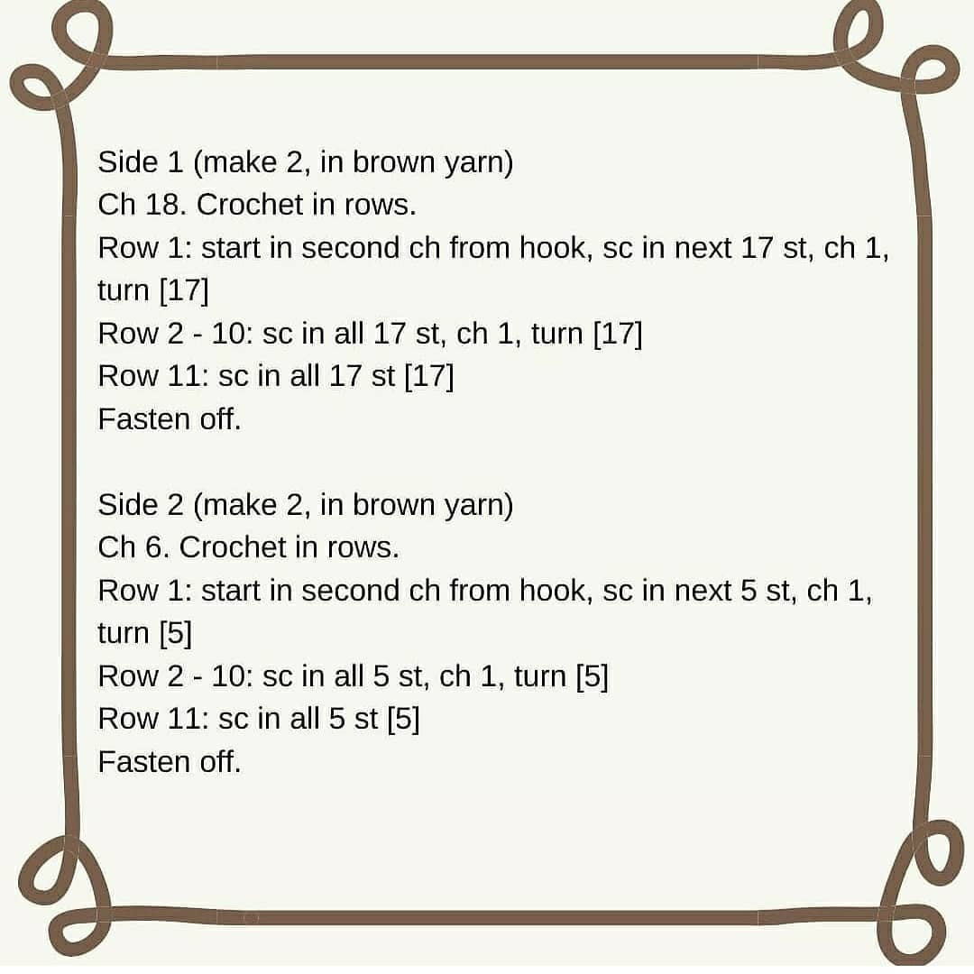 Suitcase crochet pattern