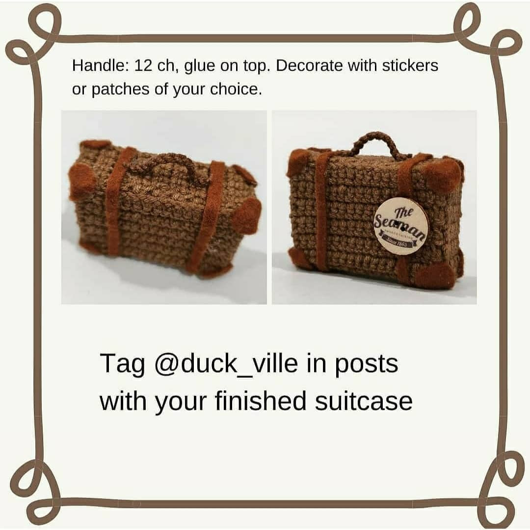 Suitcase crochet pattern