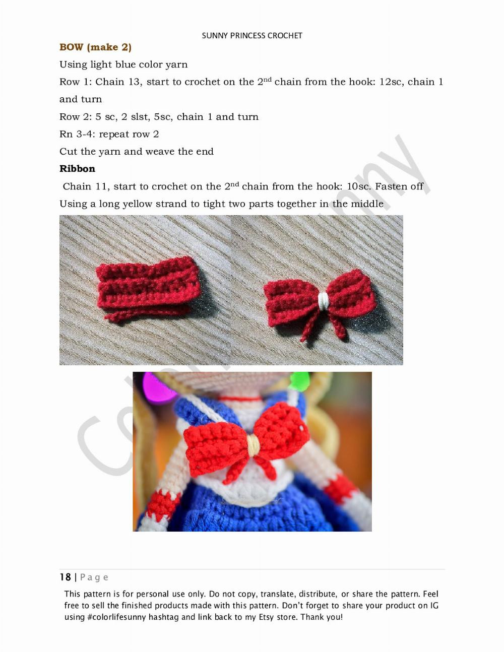 SUNNY PRINCESS CROCHET SAILOR MOON PATTERN