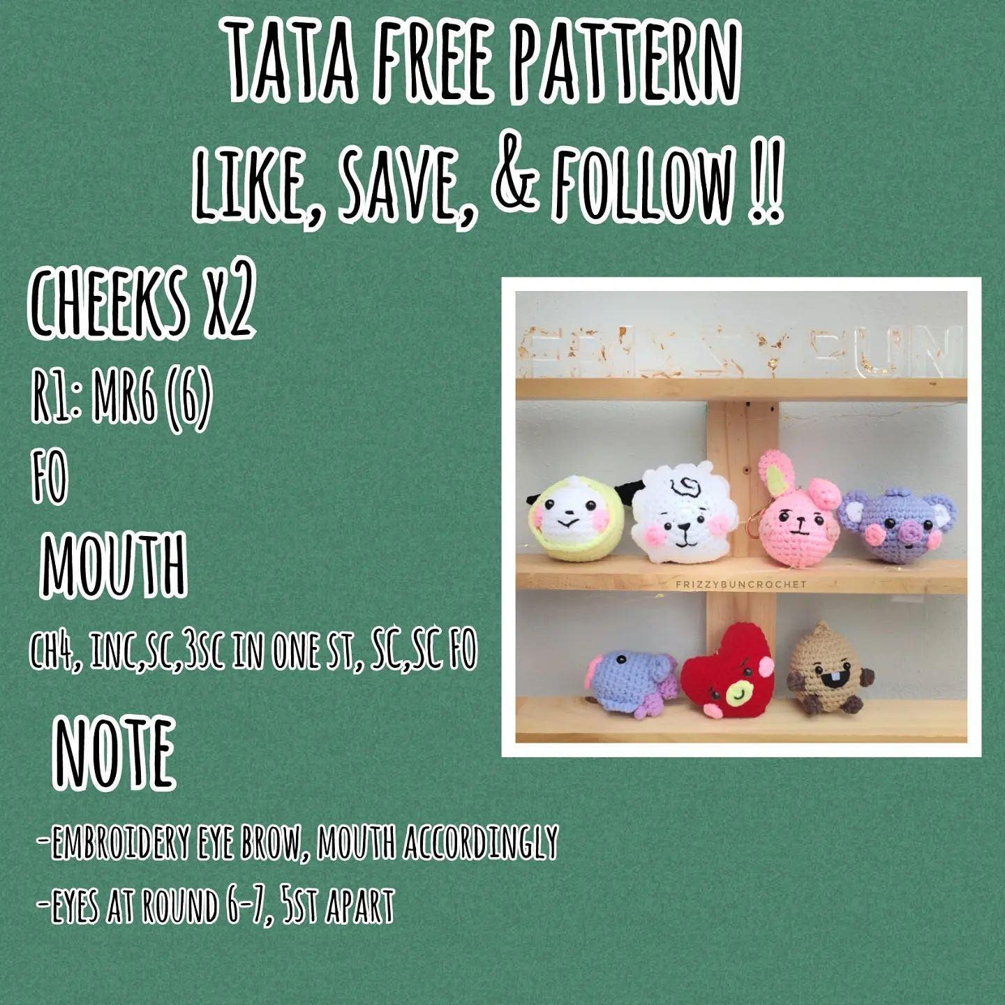 tata keychain free pattern