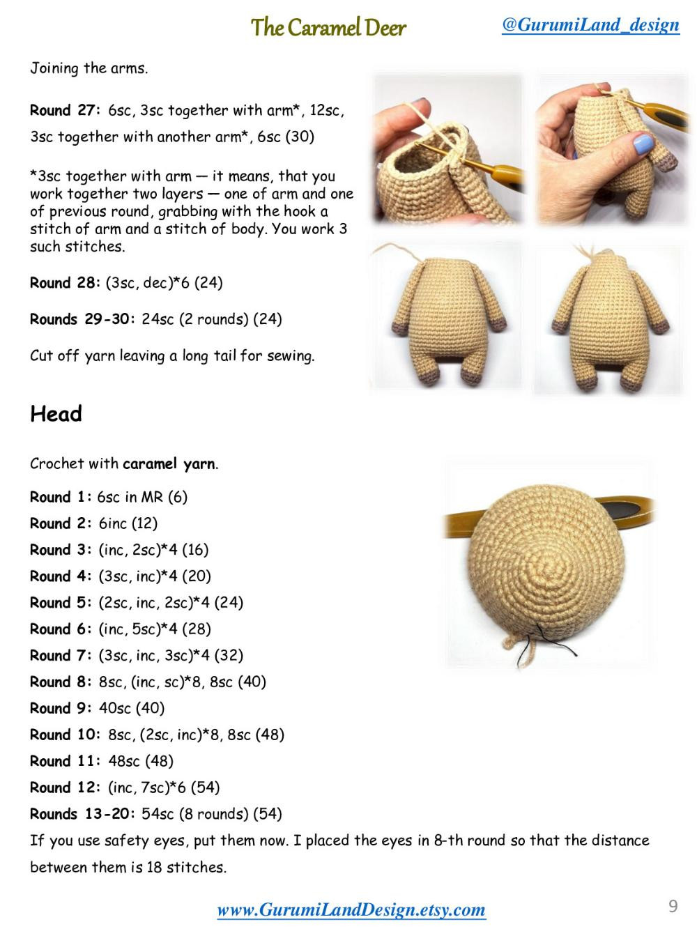 The Caramel Deer Crochet pattern