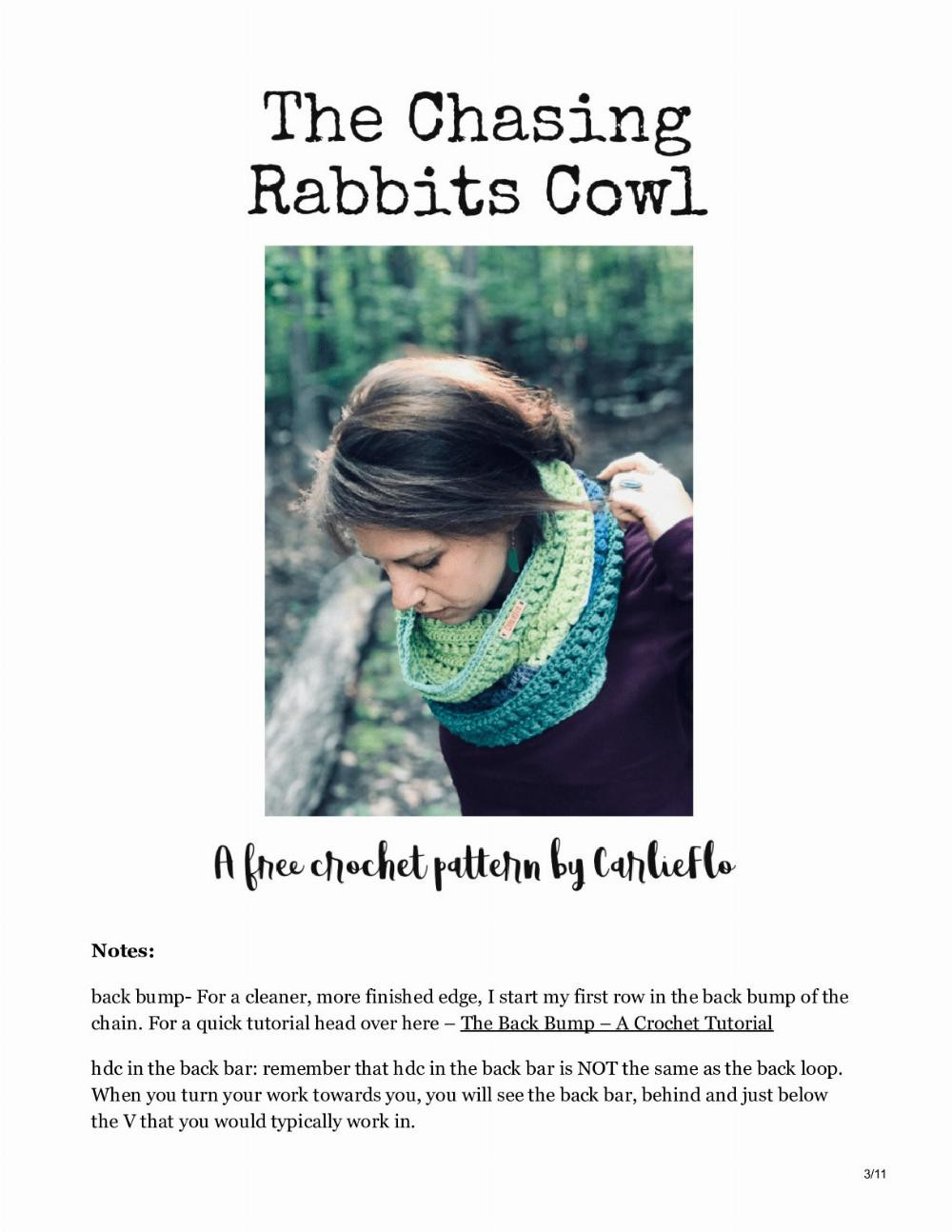 The Chasing Rabbits Cowl – A free crochet pattern