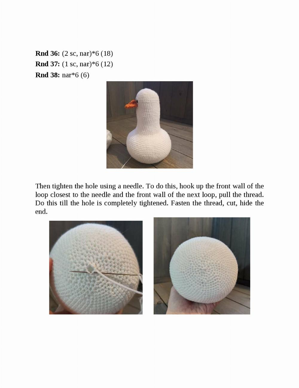 The Goose Charles A very detailed Amigurumi knitting pattern