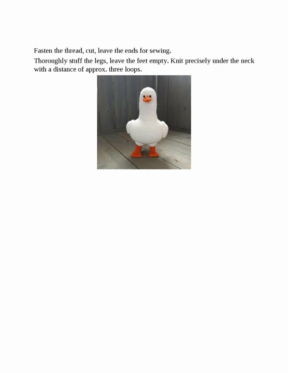 The Goose Charles A very detailed Amigurumi knitting pattern