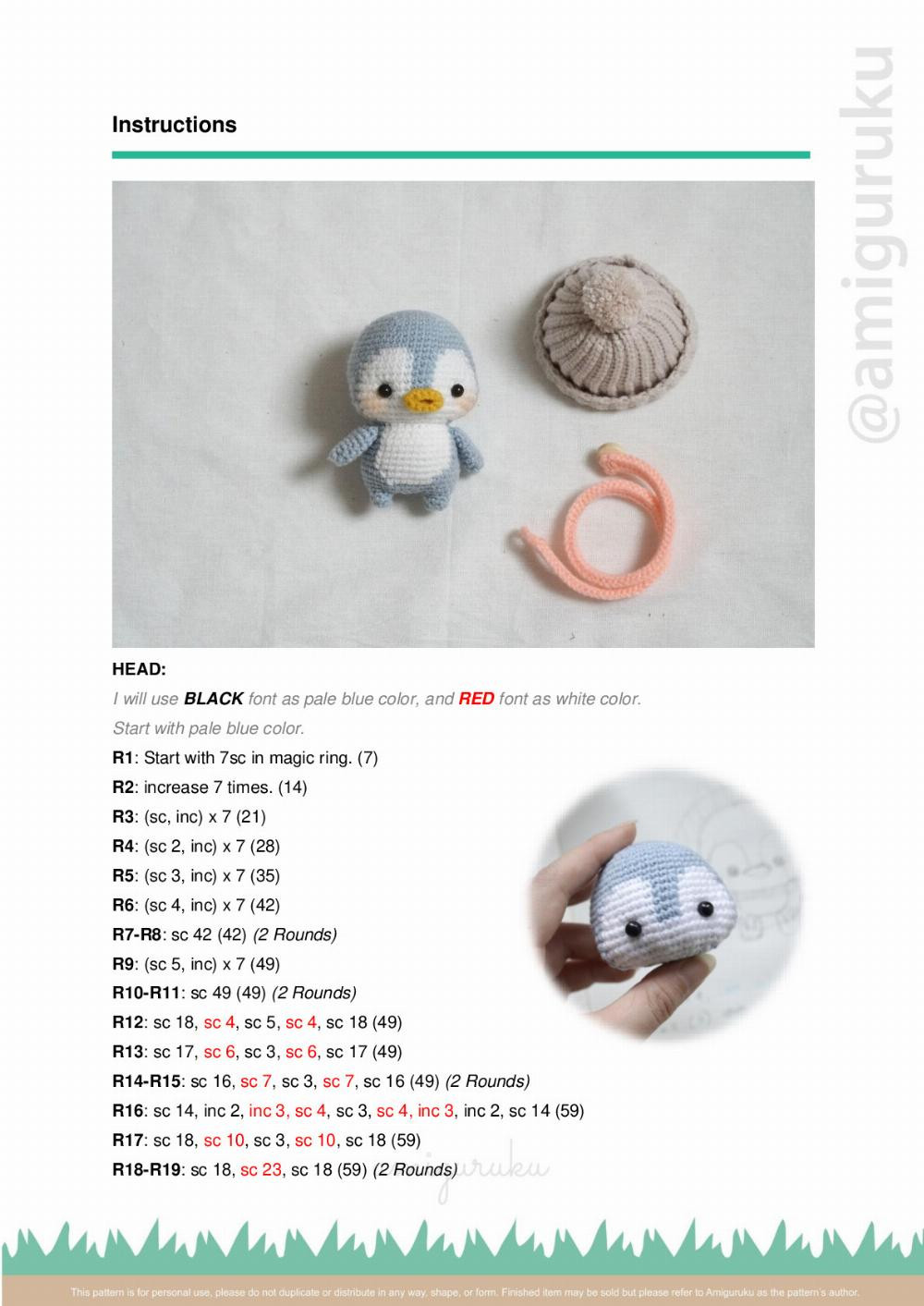 The Lost Baby Penguin crochet pattern