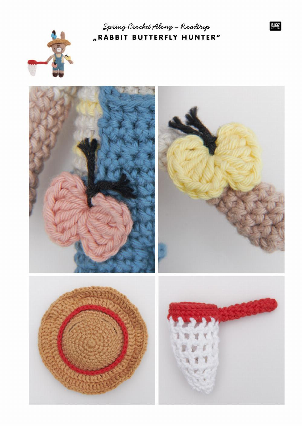 The lovely world of RICORUMI Spring Crochet Along – Roadtrip  RABBIT BUTTER FLY HUNTER
