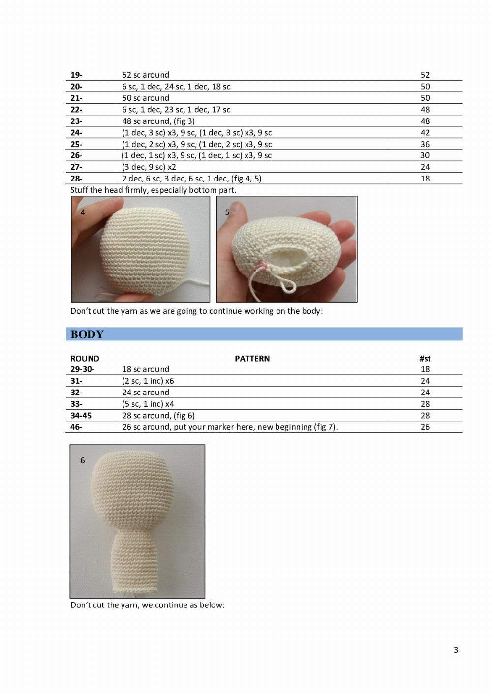 three DI_DOLL crochet pattern