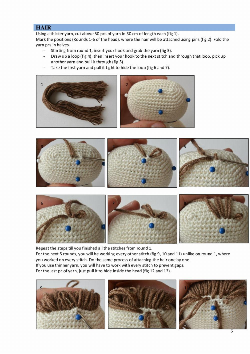 three DI_DOLL crochet pattern