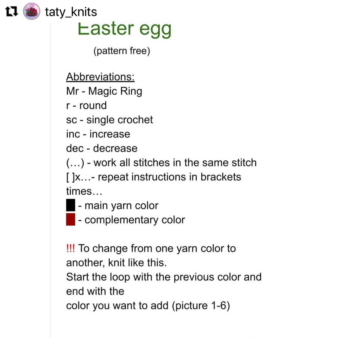 three easter egg free pattern