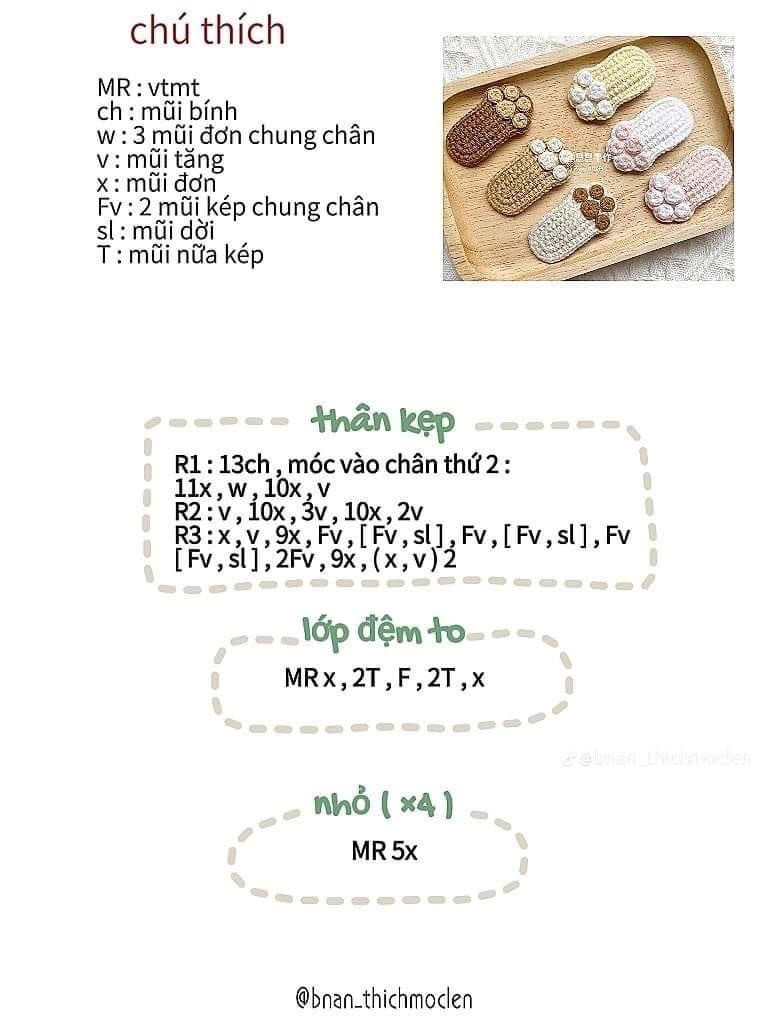 Tổng hợp 15 chart móc kẹp tóc