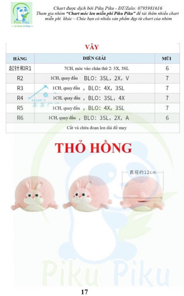 Tổng hợp 4 chart móc ú nú, Cá sấu, Hổ vàng, cá nóc, thỏ hồng,